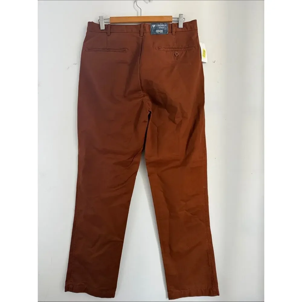 Cremieux Madison flat front chino dress trouser pants sz 32x32 NEW